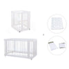 Minicuna, cuna 3 en 1 y cama (4en1) blanca · Crea Tre Bianco C301-M1100