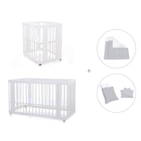 Minicuna, cuna 3 en 1 y cama (4en1) blanca · Crea Tre Bianco C301-M1100