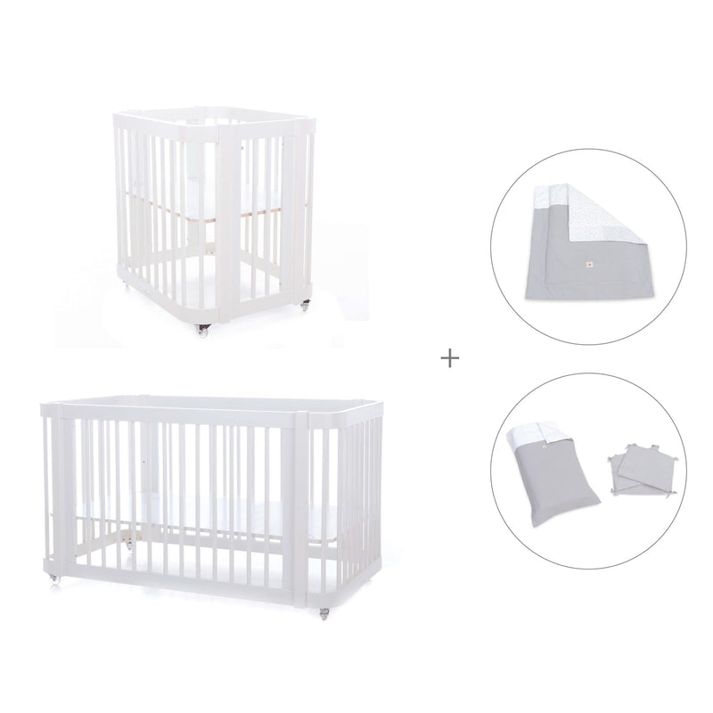 Minicuna, cuna 3 en 1 y cama (4en1) blanca · Crea Tre Bianco C301-M1100