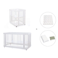 Minicuna, cuna 3 en 1 y cama (4en1) blanca · Crea Tre Bianco C301-M1100