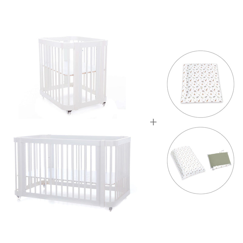 Minicuna, cuna 3 en 1 y cama (4en1) blanca · Crea Tre Bianco C301-M1100
