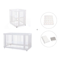 Minicuna, cuna 3 en 1 y cama (4en1) blanca · Crea Tre Bianco C301-M1100