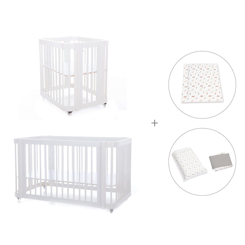 Minicuna, cuna 3 en 1 y cama (4en1) blanca · Crea Tre Bianco C301-M1100