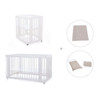 Minicuna, cuna 3 en 1 y cama (4en1) blanca · Crea Tre Bianco C301-M1100