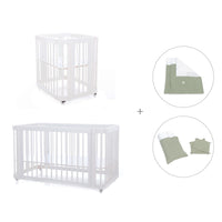 Minicuna, cuna 3 en 1 y cama (4en1) blanca · Crea Tre Bianco C301-M1100