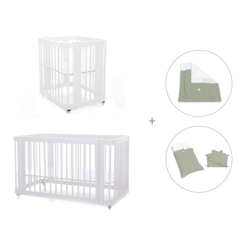 Minicuna, cuna 3 en 1 y cama (4en1) blanca · Crea Tre Bianco C301-M1100