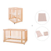 Minicuna-cuna-cama todo en uno (4en1) madera · Crea Tre Nomad C301-M5000