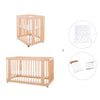 Minicuna-cuna-cama todo en uno (4en1) madera · Crea Tre Nomad C301-M5000