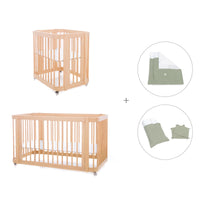 Minicuna-cuna-cama todo en uno (4en1) madera · Crea Tre Nomad C301-M5000