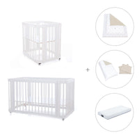 Minicuna, cuna 3 en 1 y cama (4en1) blanca · Crea Tre Bianco C301-M1100