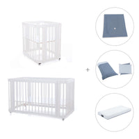 Minicuna, cuna 3 en 1 y cama (4en1) blanca · Crea Tre Bianco C301-M1100