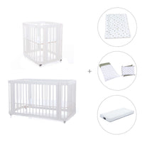 Minicuna, cuna 3 en 1 y cama (4en1) blanca · Crea Tre Bianco C301-M1100