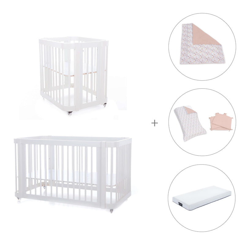 Minicuna, cuna 3 en 1 y cama (4en1) blanca · Crea Tre Bianco C301-M1100