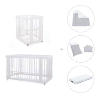 Minicuna, cuna 3 en 1 y cama (4en1) blanca · Crea Tre Bianco C301-M1100