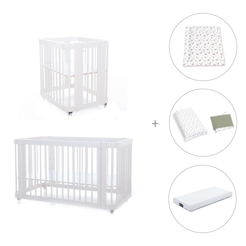 Minicuna, cuna 3 en 1 y cama (4en1) blanca · Crea Tre Bianco C301-M1100