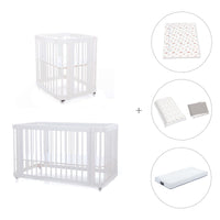 Minicuna, cuna 3 en 1 y cama (4en1) blanca · Crea Tre Bianco C301-M1100
