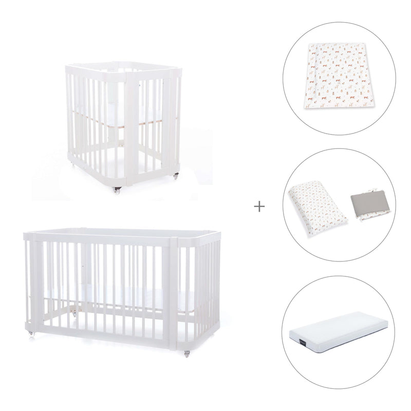 Minicuna, cuna 3 en 1 y cama (4en1) blanca · Crea Tre Bianco C301-M1100
