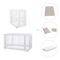 Minicuna, cuna 3 en 1 y cama (4en1) blanca · Crea Tre Bianco C301-M1100