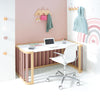 Minicuna-cuna-cama-escritorio (4en1) madera/rosa · Crea Plus Tre C351-M5059