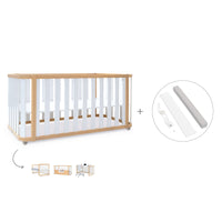 Cuna-cama-escritorio 70x140 cm (3en1) madera/blanco · Crea Plus Due C350-M5011