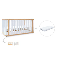 Cuna-cama-escritorio 70x140 cm (3en1) madera/blanco · Crea Plus Due C350-M5011