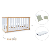 Cuna-cama-escritorio 70x140 cm (3en1) madera/blanco · Crea Plus Due C350-M5011