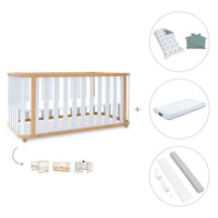 Cuna-cama-escritorio 70x140 cm (3en1) madera/blanco · Crea Plus Due C350-M5011