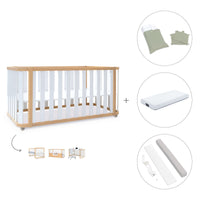 Cuna-cama-escritorio 70x140 cm (3en1) madera/blanco · Crea Plus Due C350-M5011