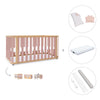 Cuna-cama-escritorio 70x140 cm (3en1) madera/rosa · Crea Plus Due C350-M5059