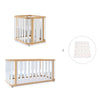 Minicuna-cuna-cama-escritorio (4en1) madera/blanco · Crea Plus Tre C351-M5011