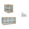 Minicuna-cuna-cama-escritorio (4en1) madera/verde · Crea Plus Tre C351-M5057