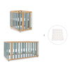 Minicuna-cuna-cama-escritorio (4en1) madera/verde · Crea Plus Tre C351-M5057