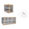 Minicuna-cuna-cama-escritorio (4en1) madera/gris · Crea Plus Tre C351-M5058