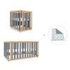 Minicuna-cuna-cama-escritorio (4en1) madera/gris · Crea Plus Tre C351-M5058