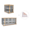 Minicuna-cuna-cama-escritorio (4en1) madera/gris · Crea Plus Tre C351-M5058