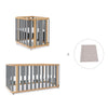 Minicuna-cuna-cama-escritorio (4en1) madera/gris · Crea Plus Tre C351-M5058