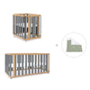 Minicuna-cuna-cama-escritorio (4en1) madera/gris · Crea Plus Tre C351-M5058