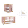 Minicuna-cuna-cama-escritorio (4en1) madera/rosa · Crea Plus Tre C351-M5059
