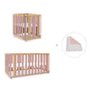 Minicuna-cuna-cama-escritorio (4en1) madera/rosa · Crea Plus Tre C351-M5059