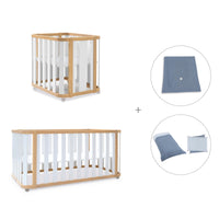 Minicuna-cuna-cama-escritorio (4en1) madera/blanco · Crea Plus Tre C351-M5011