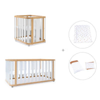 Minicuna-cuna-cama-escritorio (4en1) madera/blanco · Crea Plus Tre C351-M5011