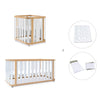 Minicuna-cuna-cama-escritorio (4en1) madera/blanco · Crea Plus Tre C351-M5011
