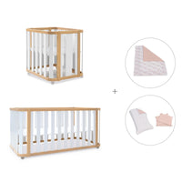 Minicuna-cuna-cama-escritorio (4en1) madera/blanco · Crea Plus Tre C351-M5011