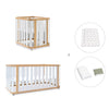 Minicuna-cuna-cama-escritorio (4en1) madera/blanco · Crea Plus Tre C351-M5011