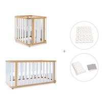 Minicuna-cuna-cama-escritorio (4en1) madera/blanco · Crea Plus Tre C351-M5011