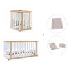Minicuna-cuna-cama-escritorio (4en1) madera/blanco · Crea Plus Tre C351-M5011