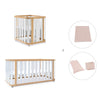 Minicuna-cuna-cama-escritorio (4en1) madera/blanco · Crea Plus Tre C351-M5011