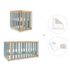 Minicuna-cuna-cama-escritorio (4en1) madera/verde · Crea Plus Tre C351-M5057