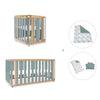 Minicuna-cuna-cama-escritorio (4en1) madera/verde · Crea Plus Tre C351-M5057