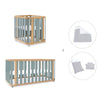 Minicuna-cuna-cama-escritorio (4en1) madera/verde · Crea Plus Tre C351-M5057